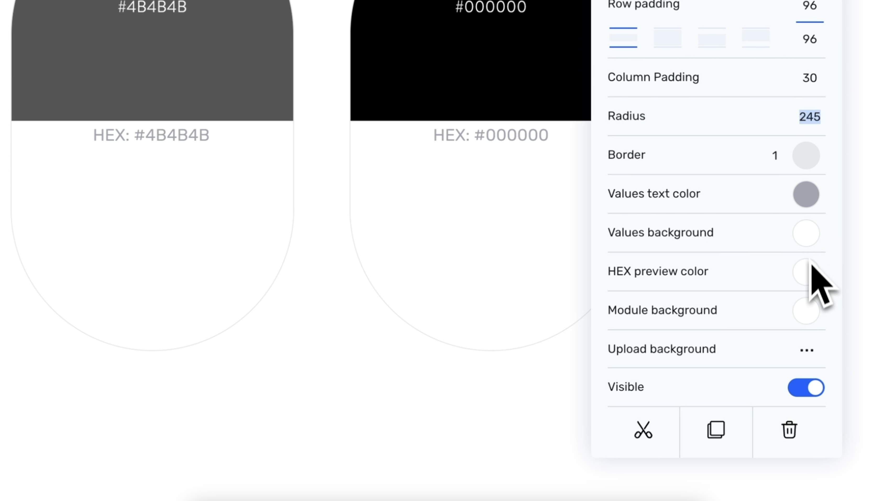 Adding asset management attachments and hover state action on Corebook° gallery module